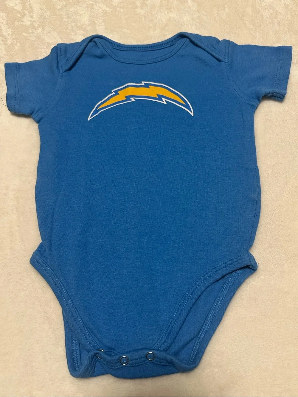 NFL Baby One-Piece Bodysuit Set - Chargers Fans - Gray/Blue/Yellow - Picture 2 of 4